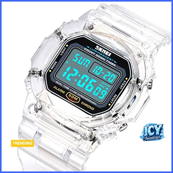 Waterproof Digital Watch with PU Strap, Date Alarm & Countdown main image 6